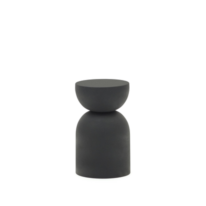 Rachell metal side table with glossy black painted finish Ã˜ 30 cm