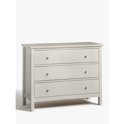 John Lewis Wilton 3 Drawer Chest Linen | H79 x W100 x D43.6cm