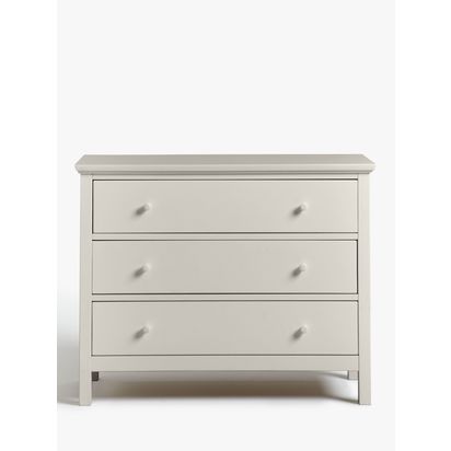 John Lewis Wilton 3 Drawer Chest Linen | H79 x W100 x D43.6cm