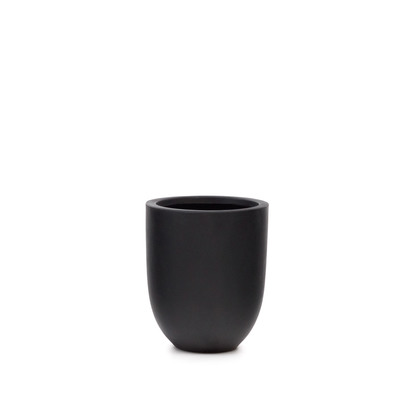 Aiguablava plant pot in black cement, Ã˜ 39 cm