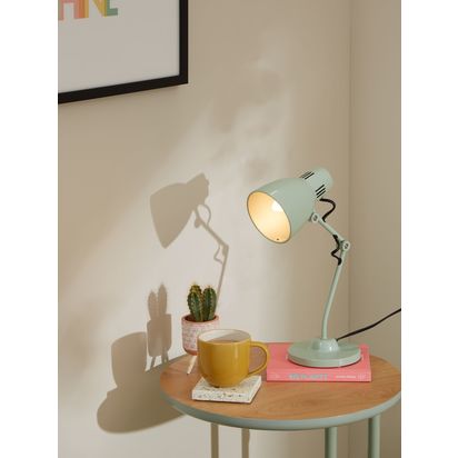 John Lewis Tony Desk Lamp Lichen | H19.50 x W25 x D25.50cm