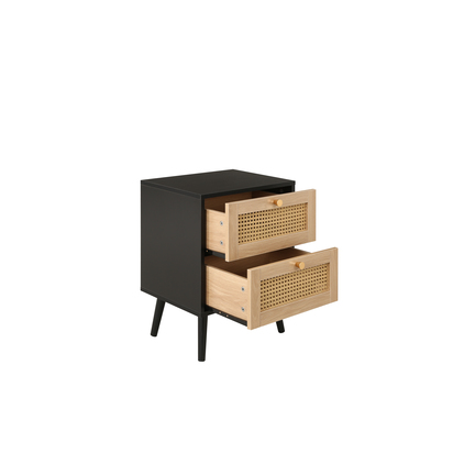 Croxley 2 Drawer Rattan Bedside