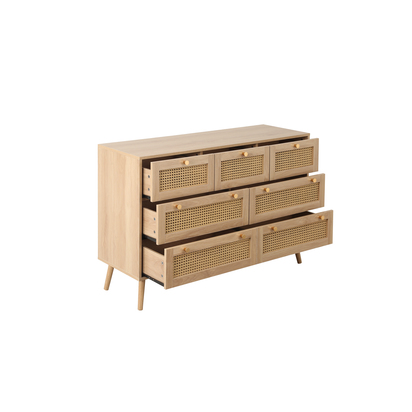 Croxley 7 Drawer Rattan Chest