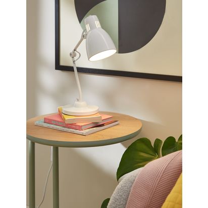John Lewis Tony Desk Lamp White | H38 x W13.50 x D24cm