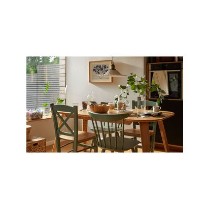 John Lewis Anton 6-8 Seater Extending Dining Table, Oak Oak | H75 x W90 x L160-220cm