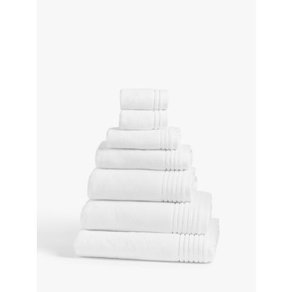 John Lewis Ultra Soft Cotton Towels White | Bath Towel