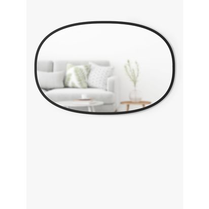 Umbra Hub Oval Wall Mirror, Black Black | 61 x 46 x 3cm