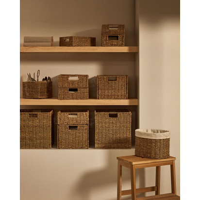 Tossa set of 2 natural fiber boxes, 28 x 20 cm / 32 x 27 cm