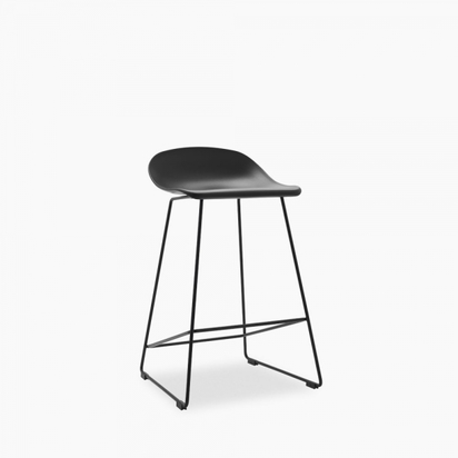 Conway Plastic Kitchen Stool, Black