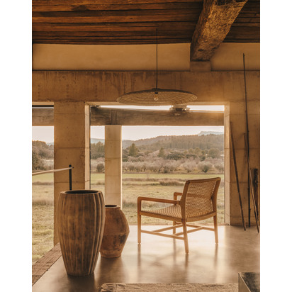 Cruilles natural fiber ceiling lamp shade in a natural finish, Ã˜ 100 cm