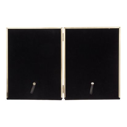 John Lewis Daya Double Photo Frame & Mount Brushed Brass | 20.7 x 31.7 x 1.3cm