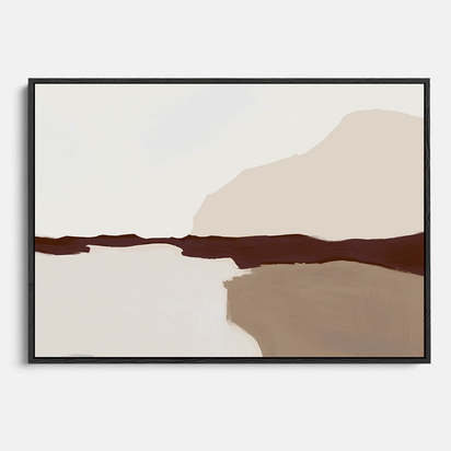 Untitled IV Framed Canvas 70 x 100 cm White