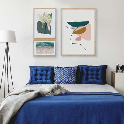 Abstract In Nature Gallery Wall Art Oak Frame