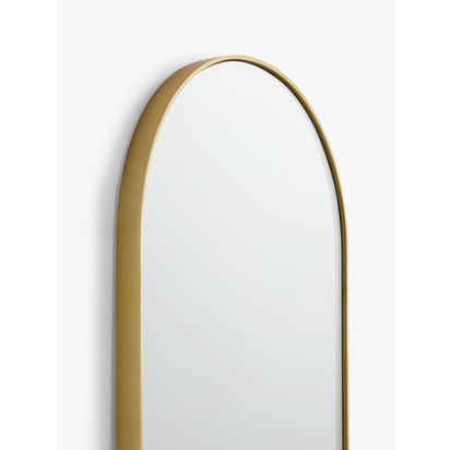 John Lewis Scandi Metal Lozenge Mirror, 122 x 30cm Gold | 122 x 30.5 x 2.5cm