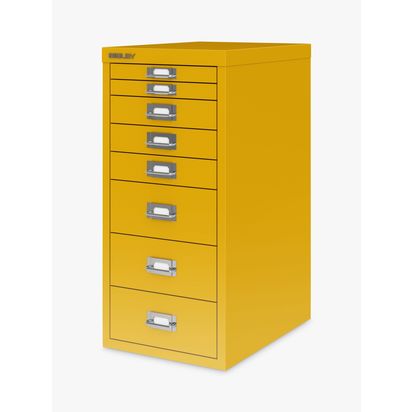 Bisley MultiDrawer 8 Drawer A4 Filing Cabinet Sunflower Yellow | H59 x W27.9 x D38cm