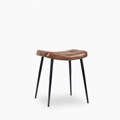 Utah Low Stool, Tan & Black