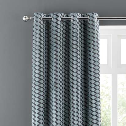 Arbour Cut Velvet Eyelet Curtains