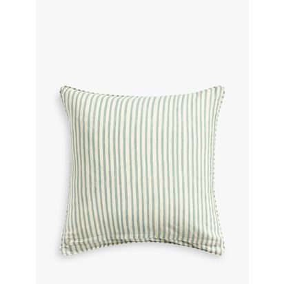 John Lewis ANYDAY Sutton Stripe Cushion Nettle | H45 x W45cm