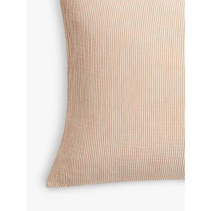 John Lewis Hayle Pure Cotton Gauze Reversible Stripe Bedding Multi | W135 x L200cm