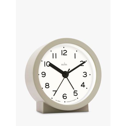 Acctim Mia Analogue Alarm Clock Mocha | H8.9 x W8.7 x D4cm