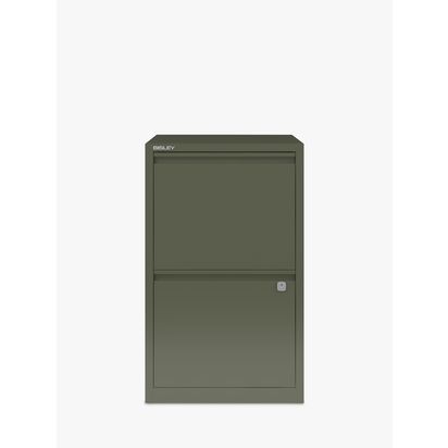 Bisley Home Filer 2 Drawer Filing Cabinet Olive Green | H67.2 x W41.3 x D40cm