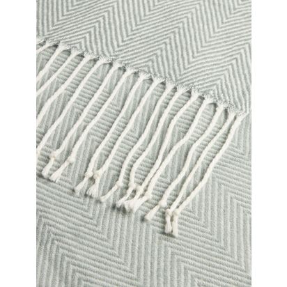 John Lewis Herringbone Throw Nettle | 150 x 200cm