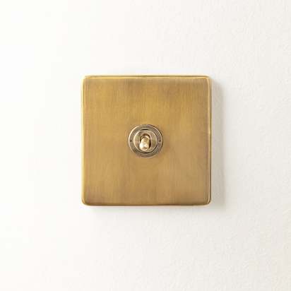 One gang 2 way Florence toggle switch in brass