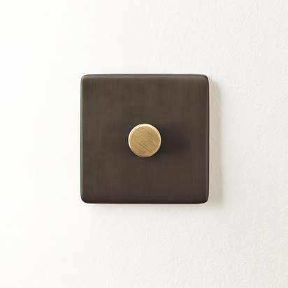 One gang 2 way Florence dimmer switch in bronze