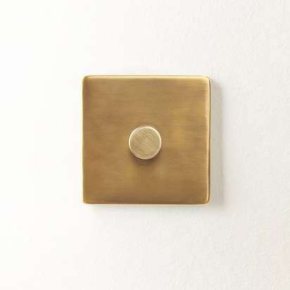 One gang 2 way Florence dimmer switch in brass