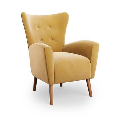 Sven Modern Velvet Wing Chair