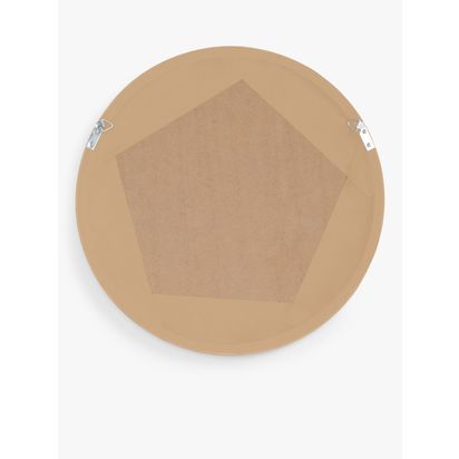 John Lewis Slim Solid Oak Wood Round Wall Mirror Natural Oak | D3.6 x Dia.100cm