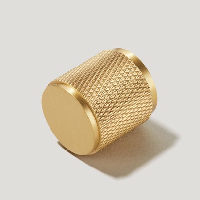 BROOKS Knurled Cylindrical Knob - Brass, Default Title,