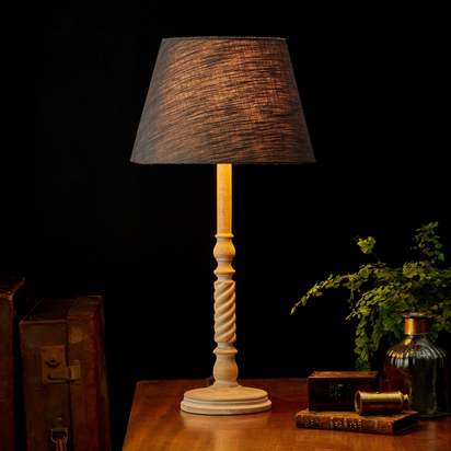 Paolo table lamp in natural whitewash
