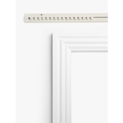 John Lewis Aluminium Slim Top Fix Uncorded Curtain Track, White White | H2 x W3.50 x D300cm