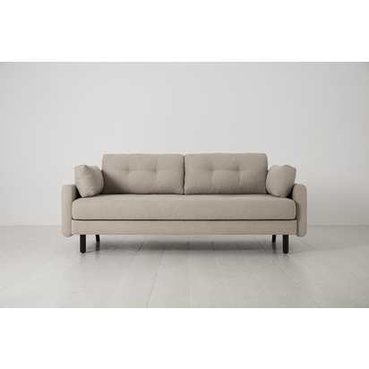 Model 04 3 Seat Sofa Bed From Swyft | Model 04 - Double Sofa Bed - Linen Stone | Quick Delivery