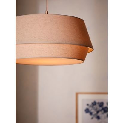 John Lewis Lisbeth Easy-to-Fit Ceiling Shade Natural | H22 x Dia.50cm