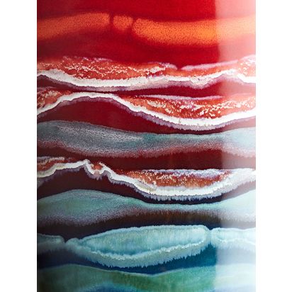 Poole Pottery Horizon Earthenware Large Fish Ornament, Red/Multi Red/Multi | H9 x W16 x D5cm