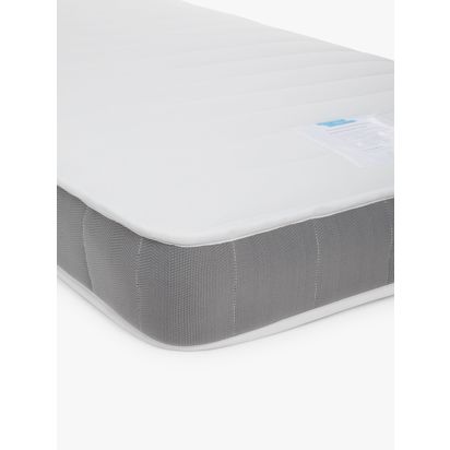 John Lewis Pocket Spring Quilted Kids' Mattress, Medium Tension, Single White | L190 x W90 x D15cm