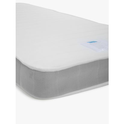 John Lewis Open Coil Spring Kids' Mattress, Medium Tension, Single White | L190 x W90 x D15cm