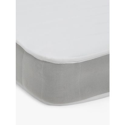 John Lewis Open Coil Spring Kids' Mattress, Medium Tension, Single White | L190 x W90 x D15cm