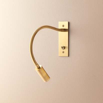 Flex wall light in antique brass finish