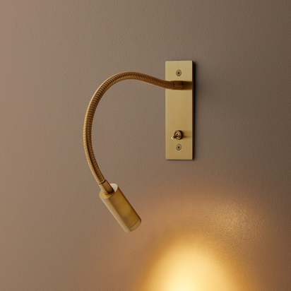Flex wall light in antique brass finish