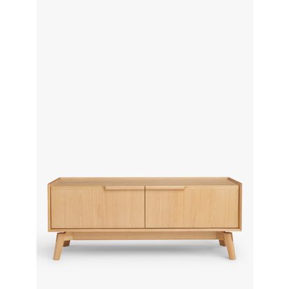 John Lewis Notch Media Unit, Oak Oak | H50 x W50 x D110cm