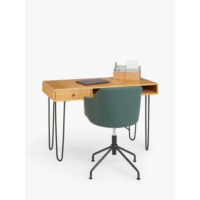John Lewis Tub Office Chair, Moss Green Moss Green | H87 x W57.5 x W60cm