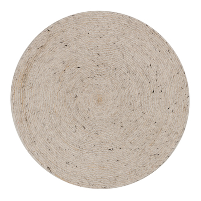 Takashi 100% grey wool round rug, Ã˜ 200 cm