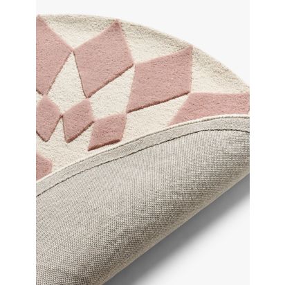 John Lewis Starburst Wool Rug, Dia. 100cm Plaster