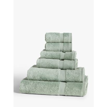 John Lewis Egyptian Cotton Towels Dusty Green | H2 x W50 x D90cm