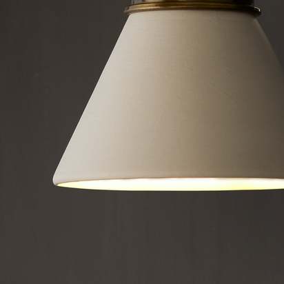 Flora ceramic shade in natural plaster