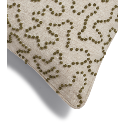 Leptoria Embroidered Cushion Cover - Spruce