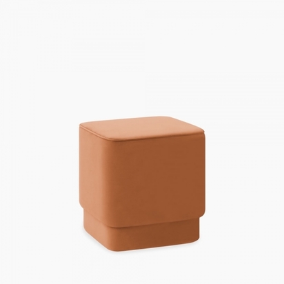 Soho Pouffe, Burnt Orange Velvet